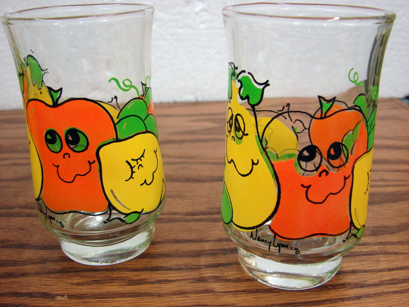 Set/8 Vintage Anchor Hocking Nancy Lynn Smiling Fruit Juice Glasses 1970's - Image 4