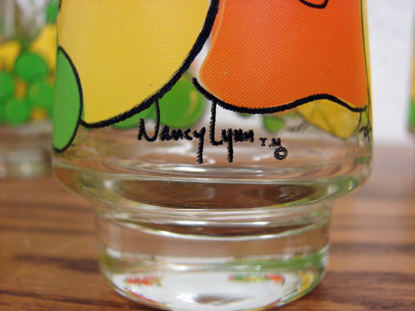 Set/8 Vintage Anchor Hocking Nancy Lynn Smiling Fruit Juice Glasses 1970's - Image 3