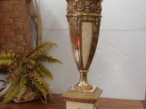 Set/2 Vintage Neoclassical Urn-Style Hollywood Regency 37" Table Lamps w/ Shades