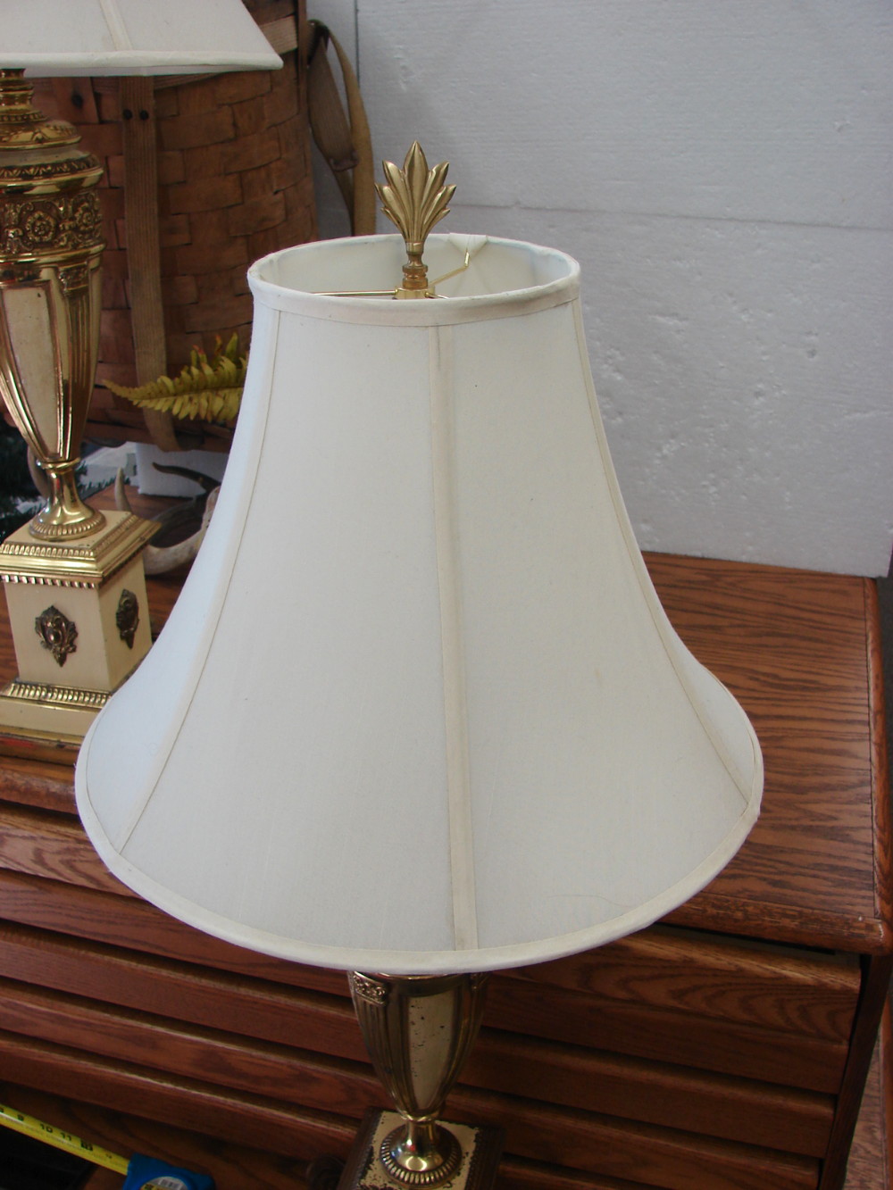 Set/2 Vintage Neoclassical Urn-Style Hollywood Regency 37" Table Lamps w/ Shades - Image 6