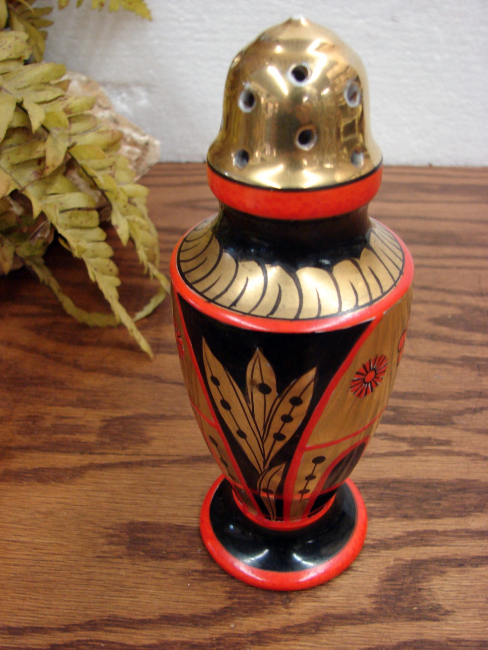 Vintage 1920's Noritake Art Deco Gold Trim Muffineer Sugar Shaker 6 1/2" - Image 2