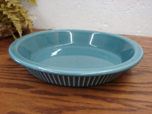Pfaltzgraff Stoneware Country Blue Ribbed Pie Plate 10"