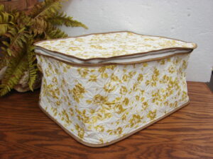 Vintage Vinyl Quilted Drinking Glass Fine China Storage Case Bag Zippered Padded