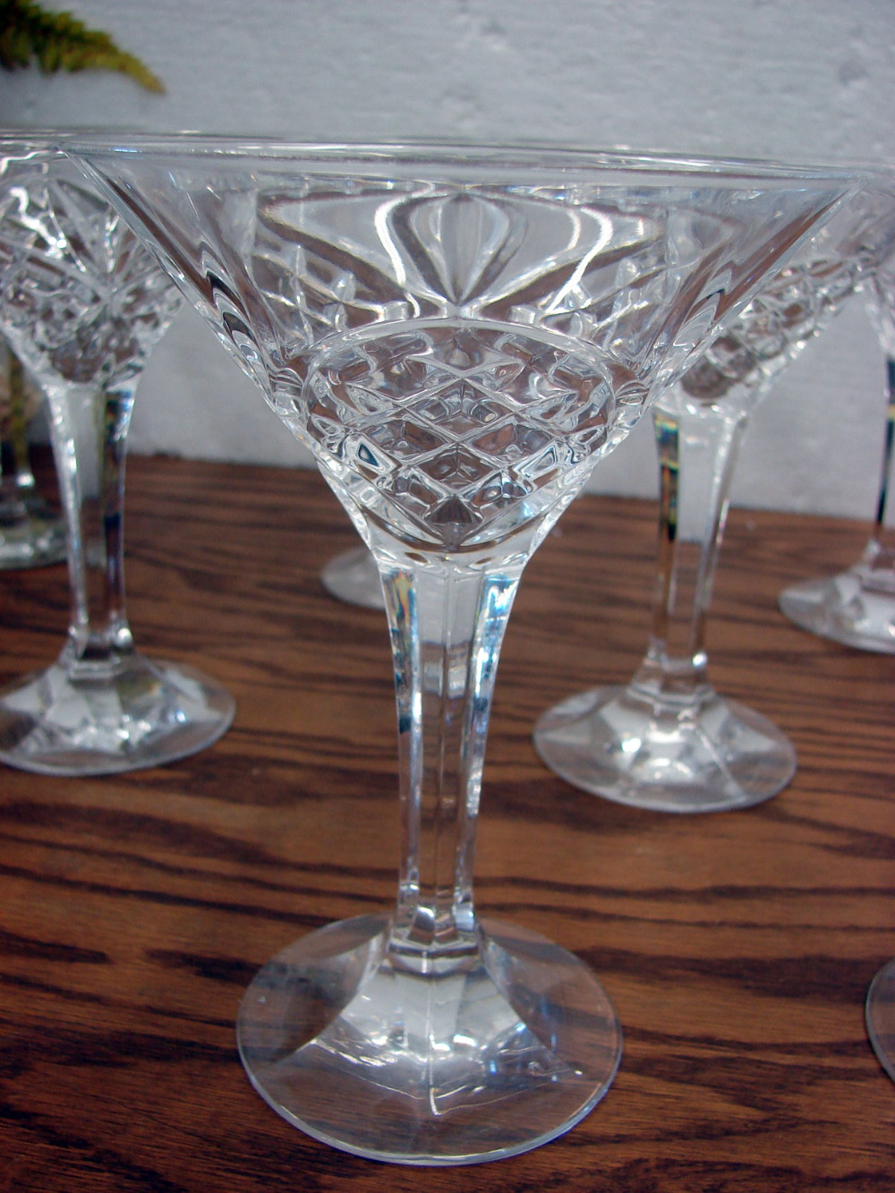 Set/12 Shannon Dublin Godinger Slovakia 24% Lead Crystal Martini Glasses 6 3/4" x 5"