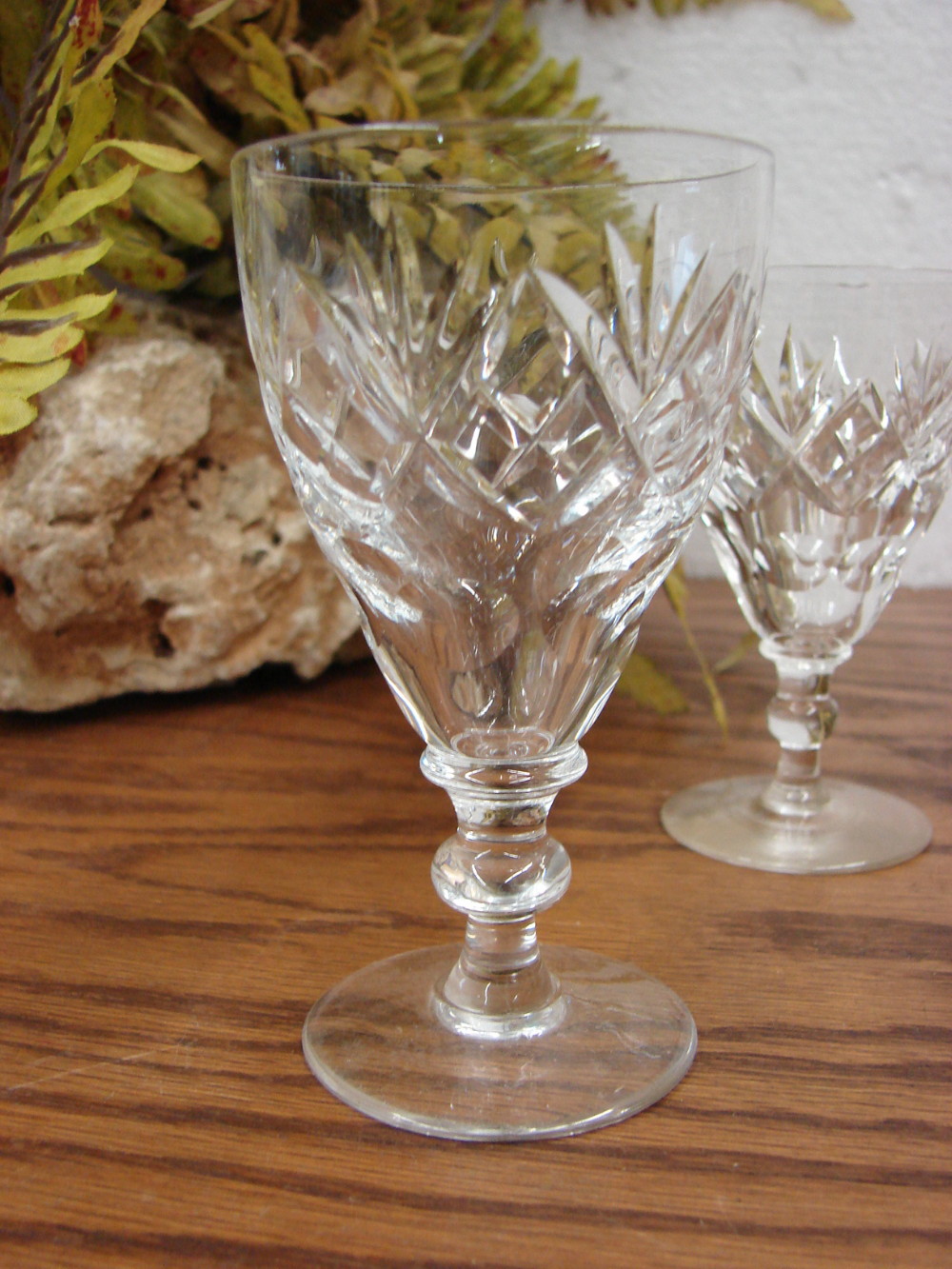 Set/4 Webb Corbett Georgian 4 1/8" Stemmed Glasses 1940's Stemware