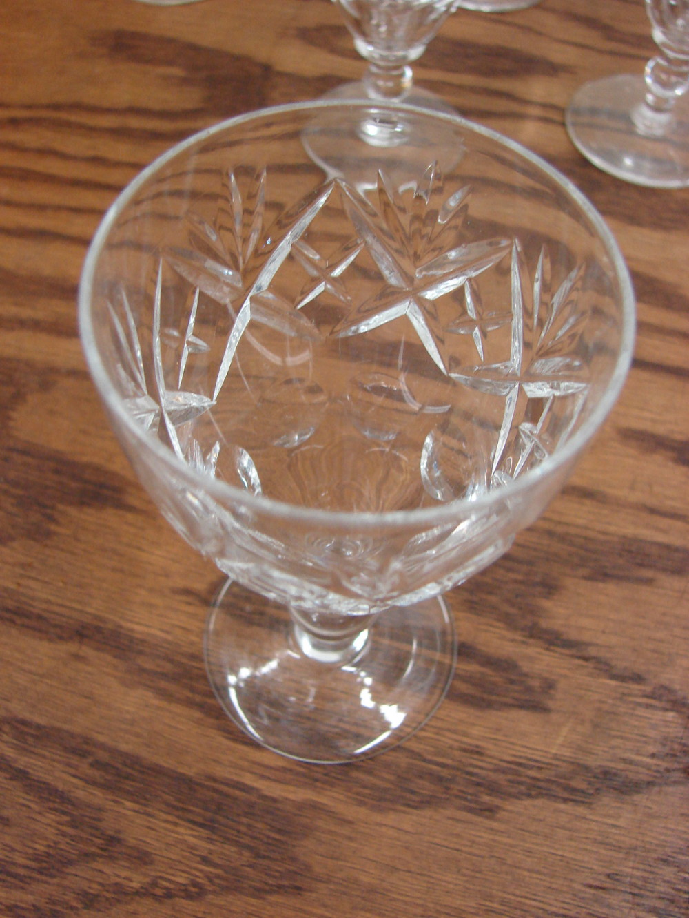 Set/4 Webb Corbett Georgian 4 1/8" Stemmed Glasses 1940's Stemware - Image 3