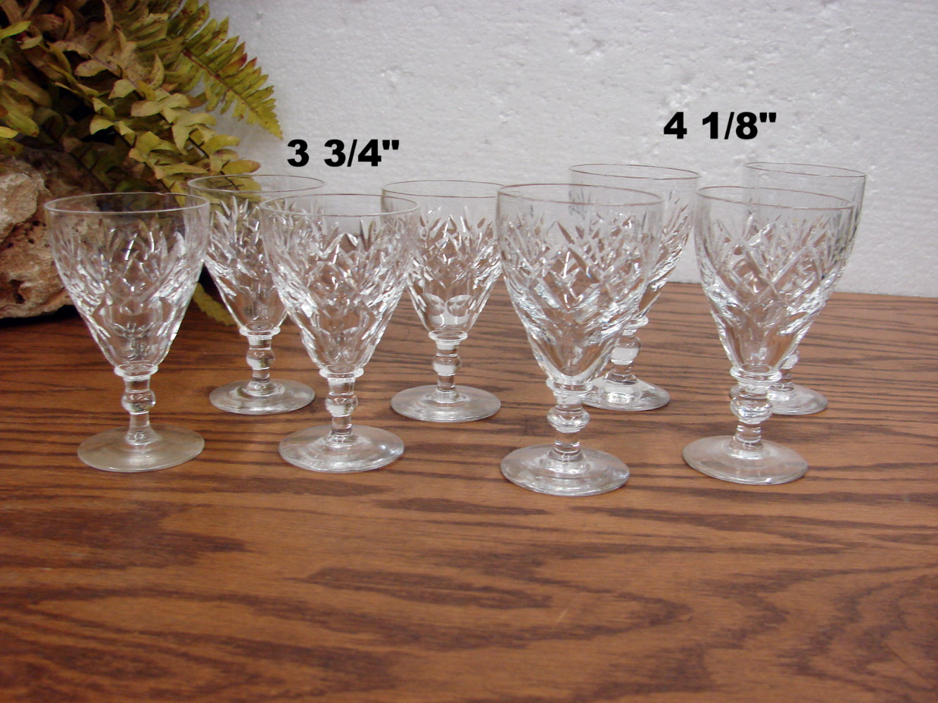 Set/4 Webb Corbett Georgian 4 1/8" Stemmed Glasses 1940's Stemware - Image 2
