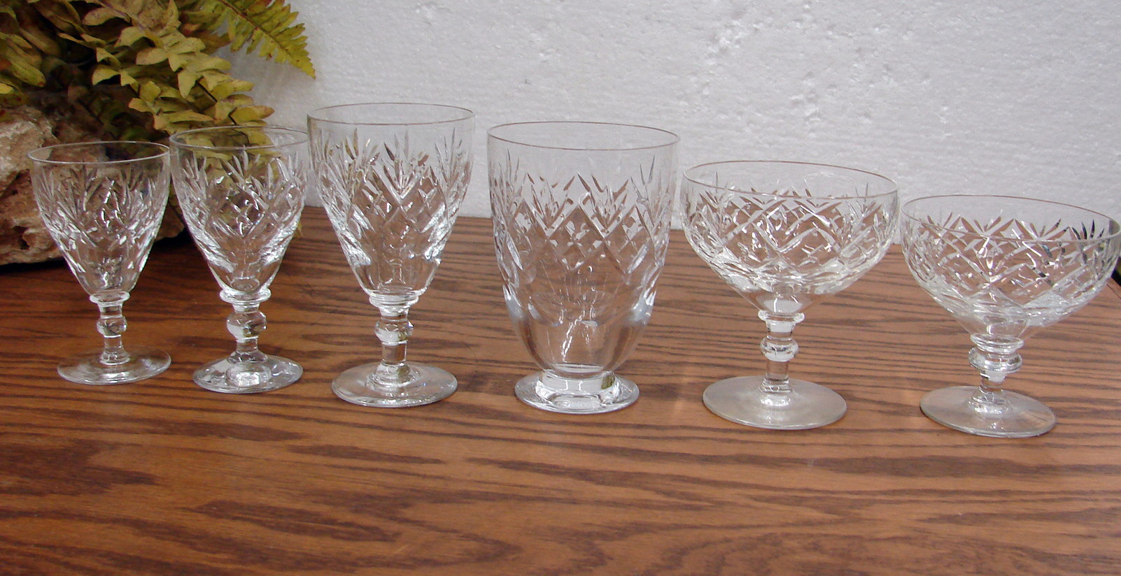 Set/4 Webb Corbett Georgian 4 1/8" Stemmed Glasses 1940's Stemware - Image 4