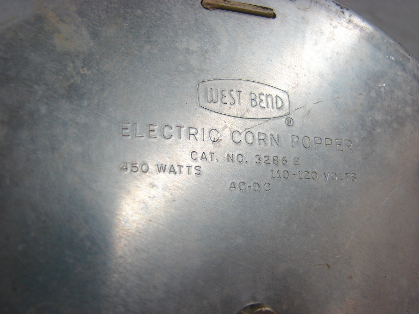 Vintage Complete West Bend Electric Corn Popper #3286 w/ West Bend Glass Lid - Image 2
